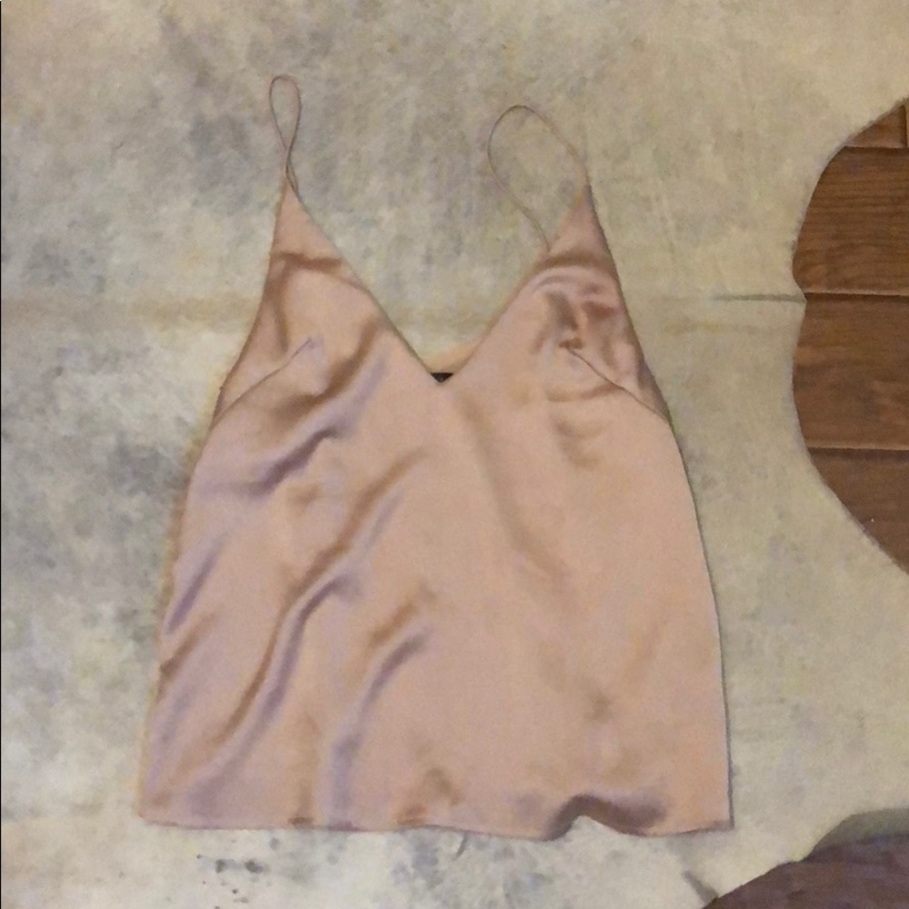 Dusty Rose Satin Tank